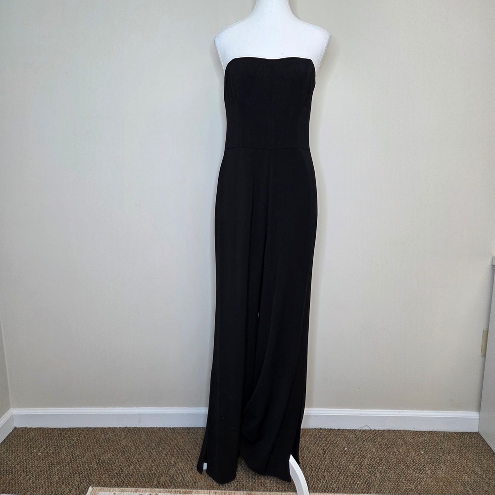 Rachel Roy Collection Black Strapless Wide Leg Jumpsuit‎ Size 8 Evening Formal